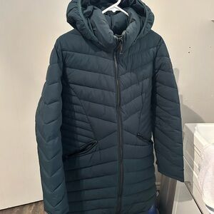 Calvin Klein Kids Hooded Puffer Jacket - Deep Teal